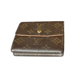 Authentic Louis Vuitton Vintage Monogram Canvas Elise Double Snap Wallet